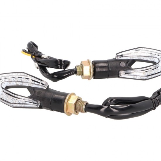 Компл. поворотников M10 LED Black Mini short