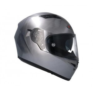 Shiro SH-600 Scratched Chrome Mотошлем